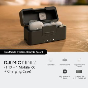 dji mic mini 2 (1 tx + 1 mobile rx + charging case)