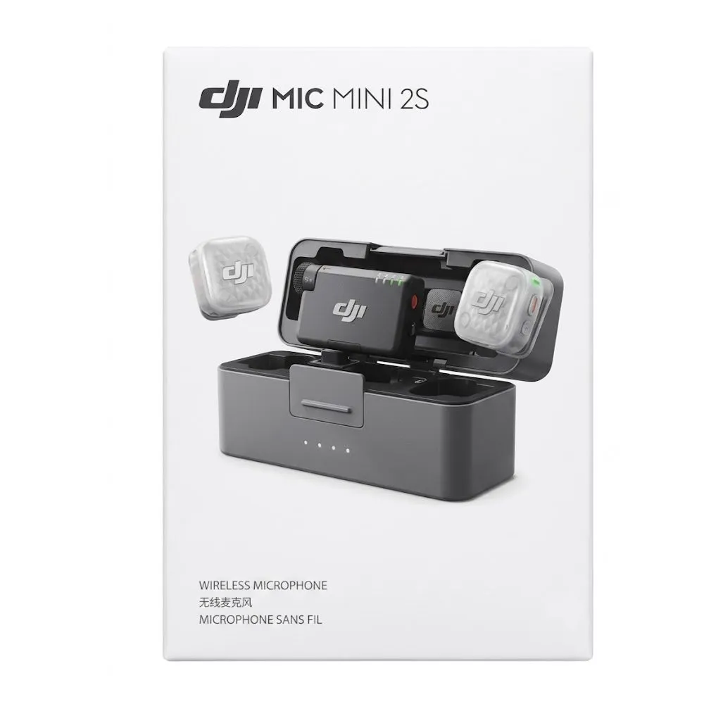 dji mic mini 2s (2 tx + 1 rx + charging case)