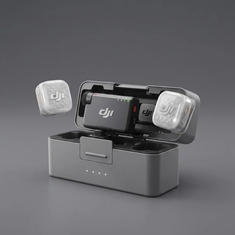 dji mic mini 2s (2 tx + 1 rx + charging case)