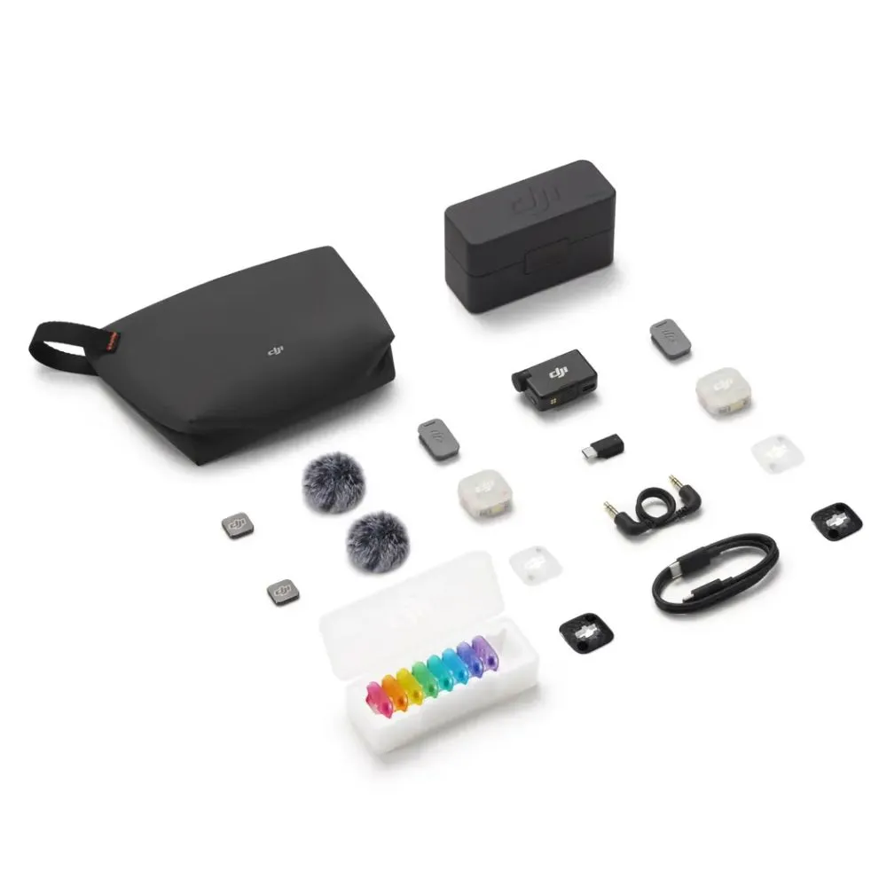 dji mic mini 2s (2 tx + 1 rx + charging case)