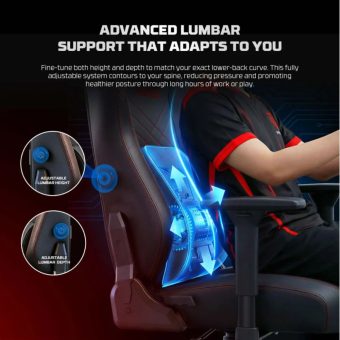 fantech neoarc pro gc284p luxury ergonomic gaming chair | pu leather & magnetic lumbar support