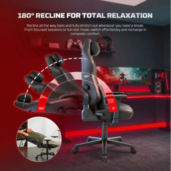 fantech neoarc pro gc284p luxury ergonomic gaming chair | pu leather & magnetic lumbar support