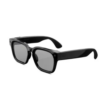 meta fury smart ai glasses | bold square frame, 12mp camera & live translate
