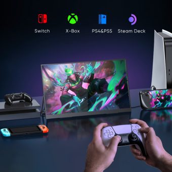 portable screen s52, 23.8 inch fhd 120hz, usb c and mini hdmi