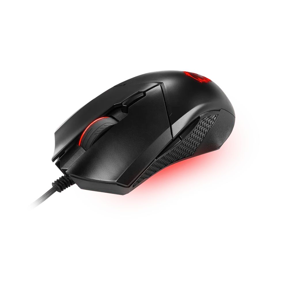 msi clutch gm08 wired gaming mouse, 4200dpi, red lighting