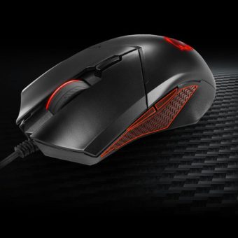 msi clutch gm08 wired gaming mouse, 4200dpi, red lighting