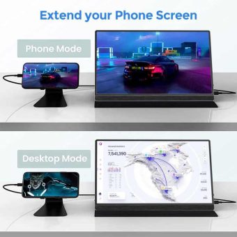 portable screen s26ac, 15.6 inch 4k ultra hd, usb c and mini hdmi