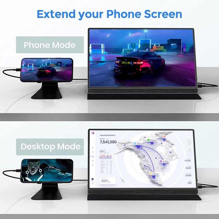 portable screen s26ac, 15.6 inch 4k ultra hd, usb c and mini hdmi
