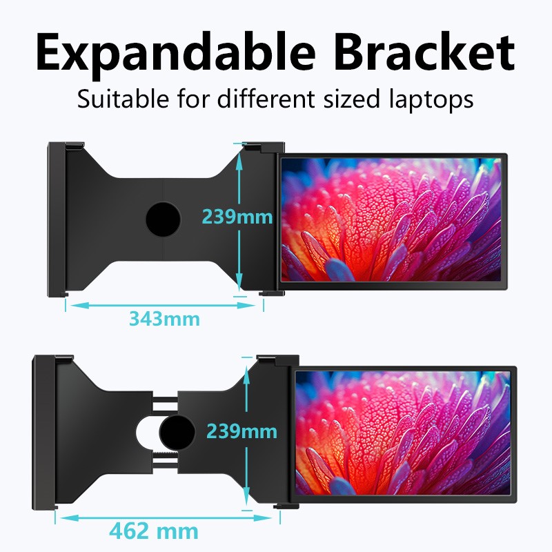 portable screen pss3, 15.4 inch fhd, usb c and mini hdmi, stand on screen