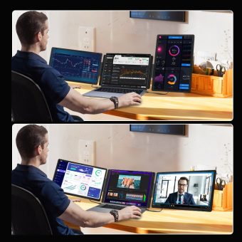 portable monitor 15.6 inch rotatable detachable magnetic screen horizontal & vertical