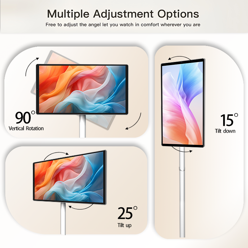 21.5 inch moveable smart touch screen d01, 4gb rram, 64gb rom, fhd resolution, android 13