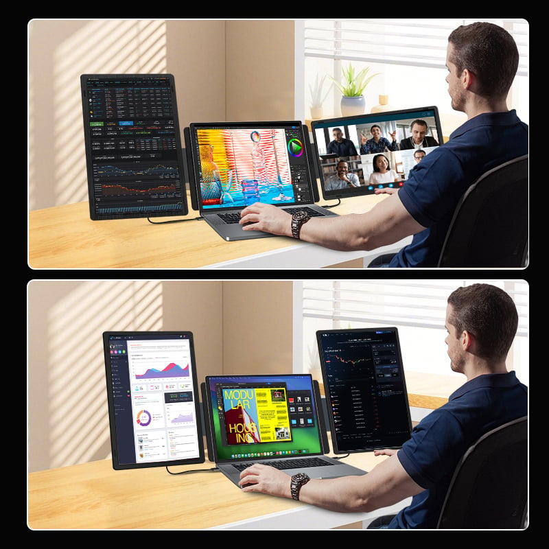portable monitor 15.6 inch rotatable detachable magnetic screen horizontal & vertical