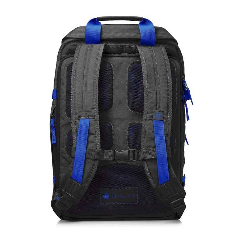 hp odyssey sports backpack x0r83aa, 15.6 inch black and blue