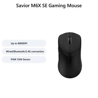 lenovo legion m6x se gaming mouse 3 mode, bluetooth, wireless, usb c, rgb, 8000 dpi, black