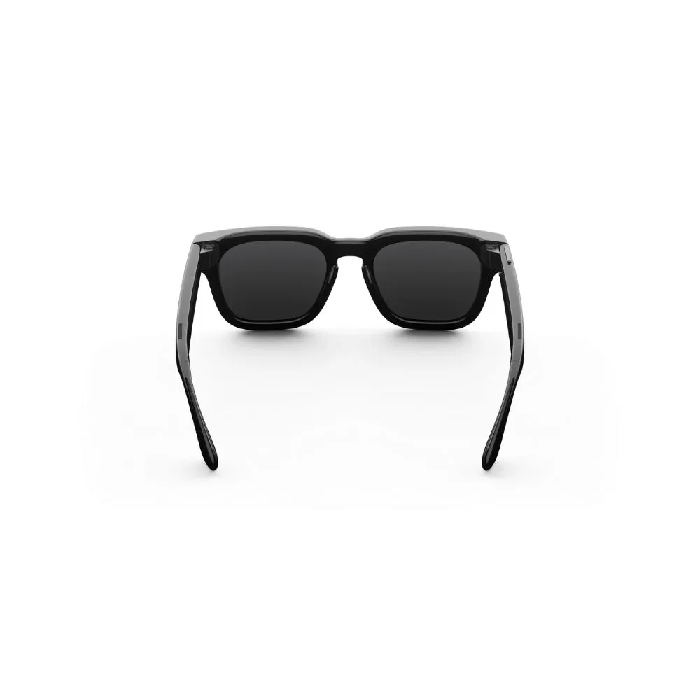 meta fury smart ai glasses | bold square frame, 12mp camera & live translate f: sandstone l: dark amber