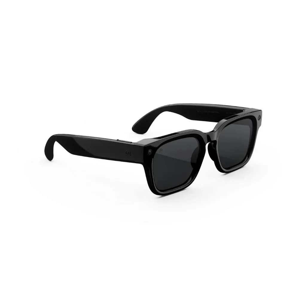 meta fury smart ai glasses | bold square frame, 12mp camera & live translate f: racing green l: light blue atlantic