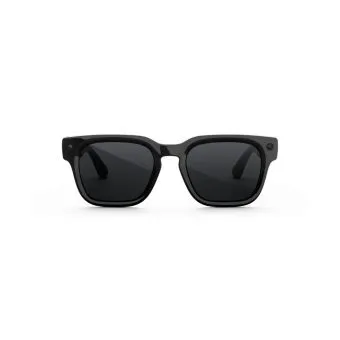 meta fury smart ai glasses | bold square frame, 12mp camera & live translate f: sandstone l: dark amber