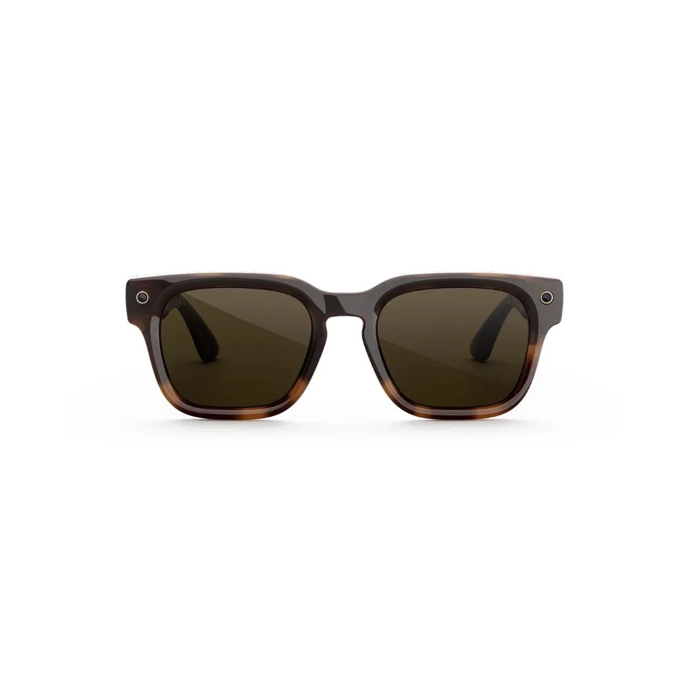 meta fury smart ai glasses | bold square frame, 12mp camera & live translate f: classic black l: brown gradient