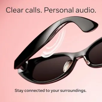 Meta - Starfire Kylie Edition-Smart AI glasses for Women, Men-Meta AI, 12MP Camera, Live Translate-Transitions Grey Lenses - Classic Black