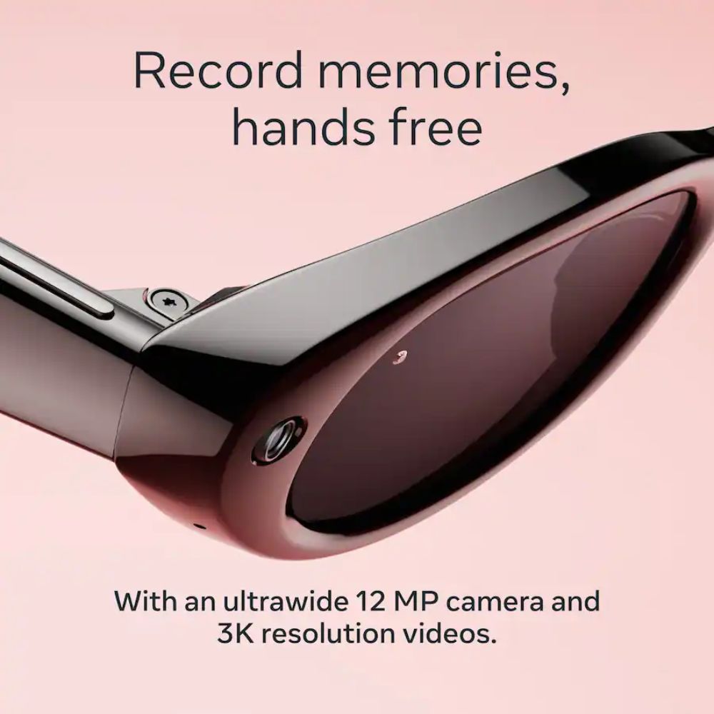 Meta - Starfire Kylie Edition-Smart AI glasses for Women, Men-Meta AI, 12MP Camera, Live Translate-Transitions Grey Lenses - Classic Black