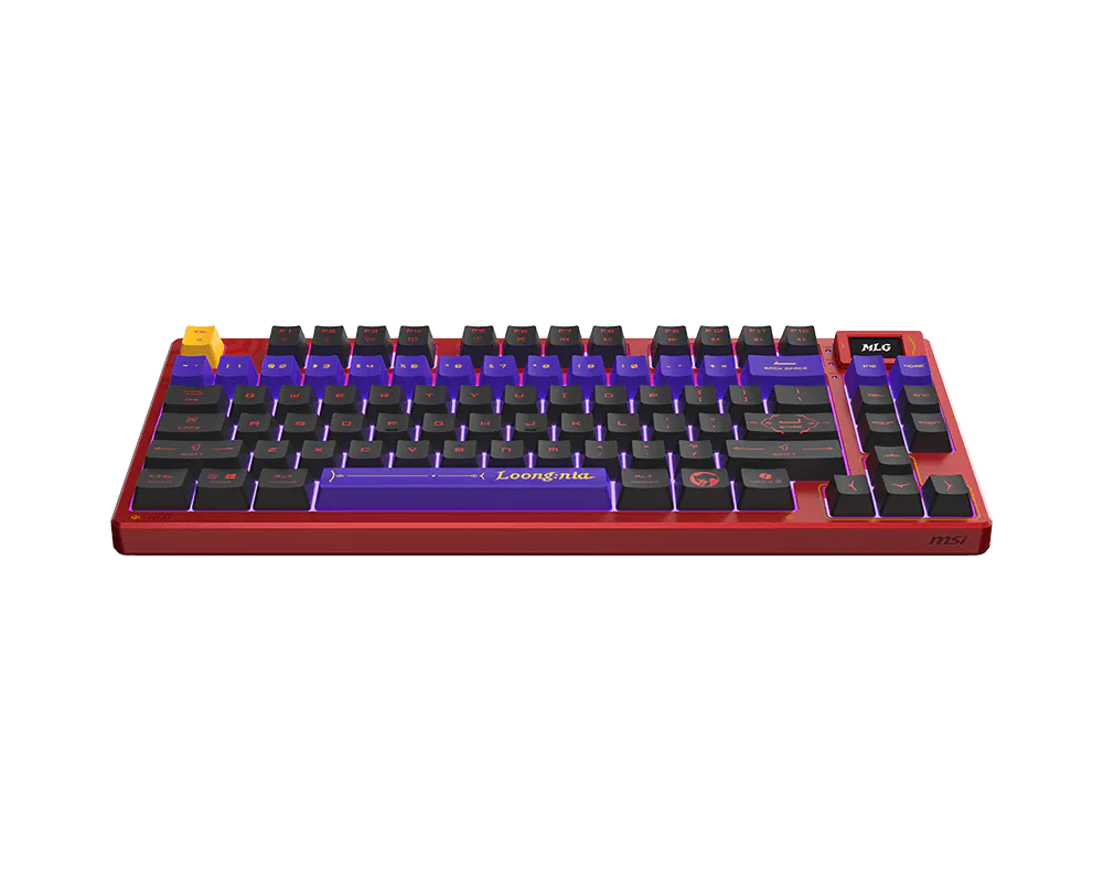 msi forge mlg gk600 tkl, wireless gaming keyboard, tenkeyless design, 20 mode rgb, mlg special edition