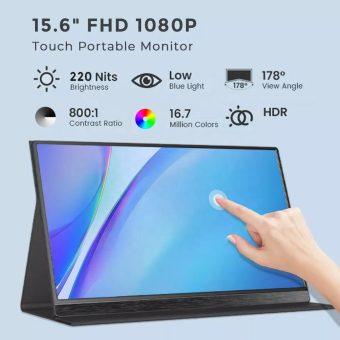 portable screen s27b 2, 15.6 inch fhd touchscreen, usb c and mini hdmi