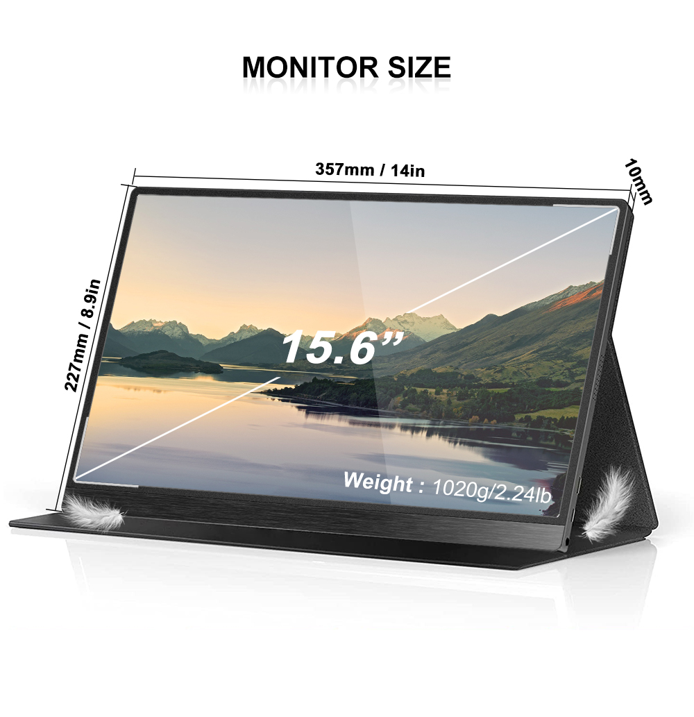 portable screen s27b 2, 15.6 inch fhd touchscreen, usb c and mini hdmi