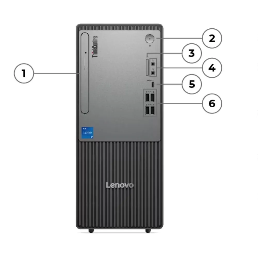 lenovo thinkcentre neo 50t tower | core ultra 5 225u, 512gb ssd, usb keyboard & mouse, 2 year warranty