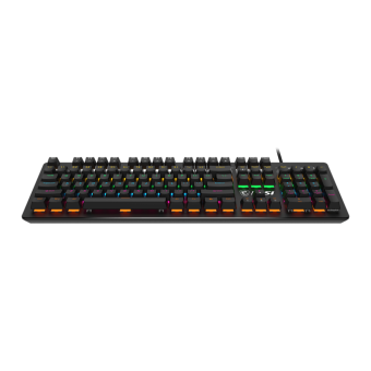 msi forge gk300 wired gaming keyboard, ergonomic floating keycap, red switches