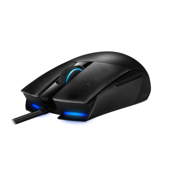 asus rog strix impact ii, wired gaming mouse, 6200dpi, rgb