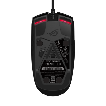 asus rog strix impact ii, wired gaming mouse, 6200dpi, rgb