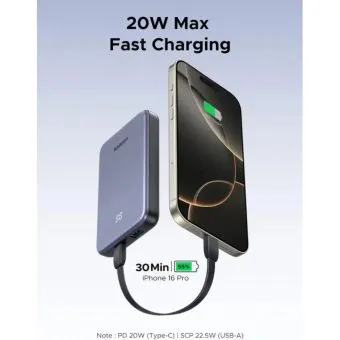 ugreen pb507 ultra compact 10000mah power bank | 22.5w fast charging & smart led display