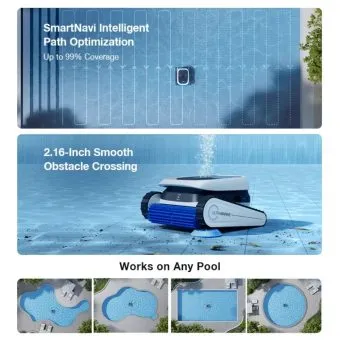 ecovacs ultramarine p1 cordless robotic pool vacuum