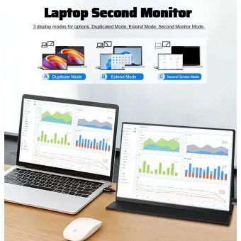portable screen s45 1, 16 inch 2k, 165hz, usb c and mini hdmi
