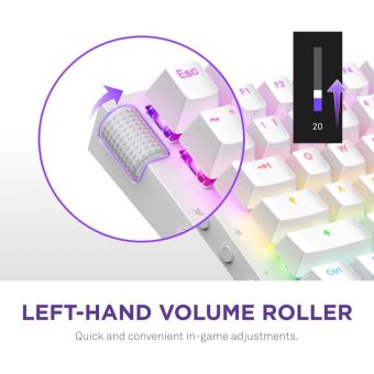 nzxt function 2 minitkl kb 002nw us, wired tenkeyless gaming keyboard, adjustable actuation, double shot pbt keycaps, rgb