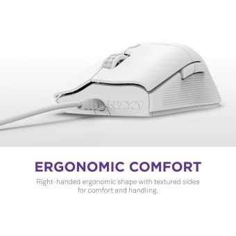nzxt lift 2 ergo ms 001nw 02, lightweight wired gaming mouse, up to 26000 dpi