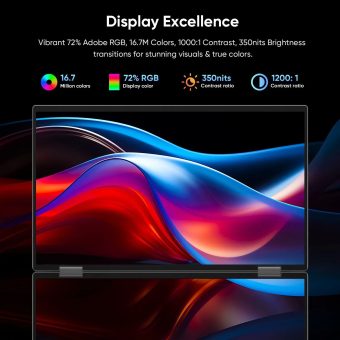 portable screen s50, 18 inch fhd dual screen, frameless, adjustable stand