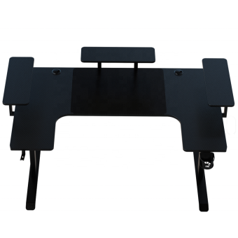 gaming desk u shaped, rgb, carbon fiber, black