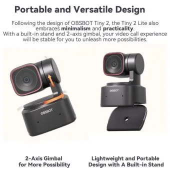 obsbot tiny 2 lite webcam ai powered 4k uhd