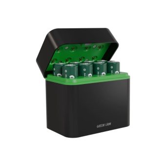 green lion rechargeable 8*aa battery dock with usb c charging