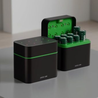 green lion rechargeable 8*aaa battery dock, usb c charging station