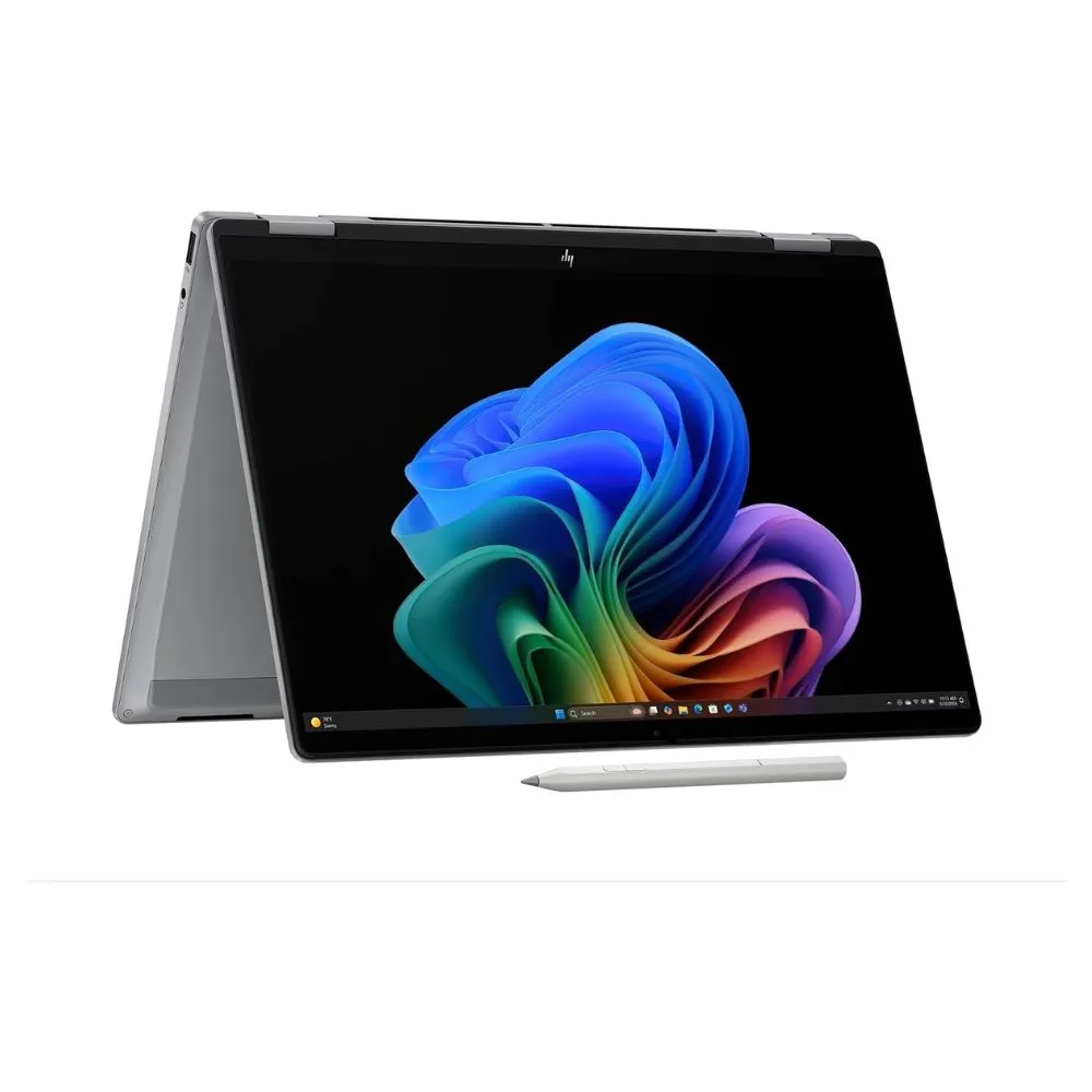 hp omnibook x flip 14" wuxga touch 360 convertible laptop intel core ultra 7 258v, 32gb ram, 512gb ssd, natural silver