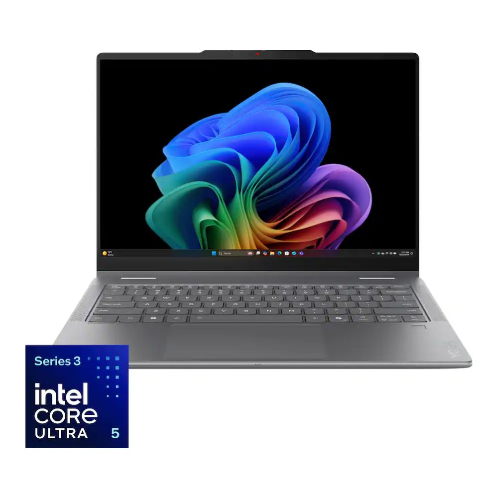 lenovo yoga 7 14" wuxga oled touch 360 convertible laptop intel core ultra 5, 16gb ram, 512gb ssd, freedos, luna grey