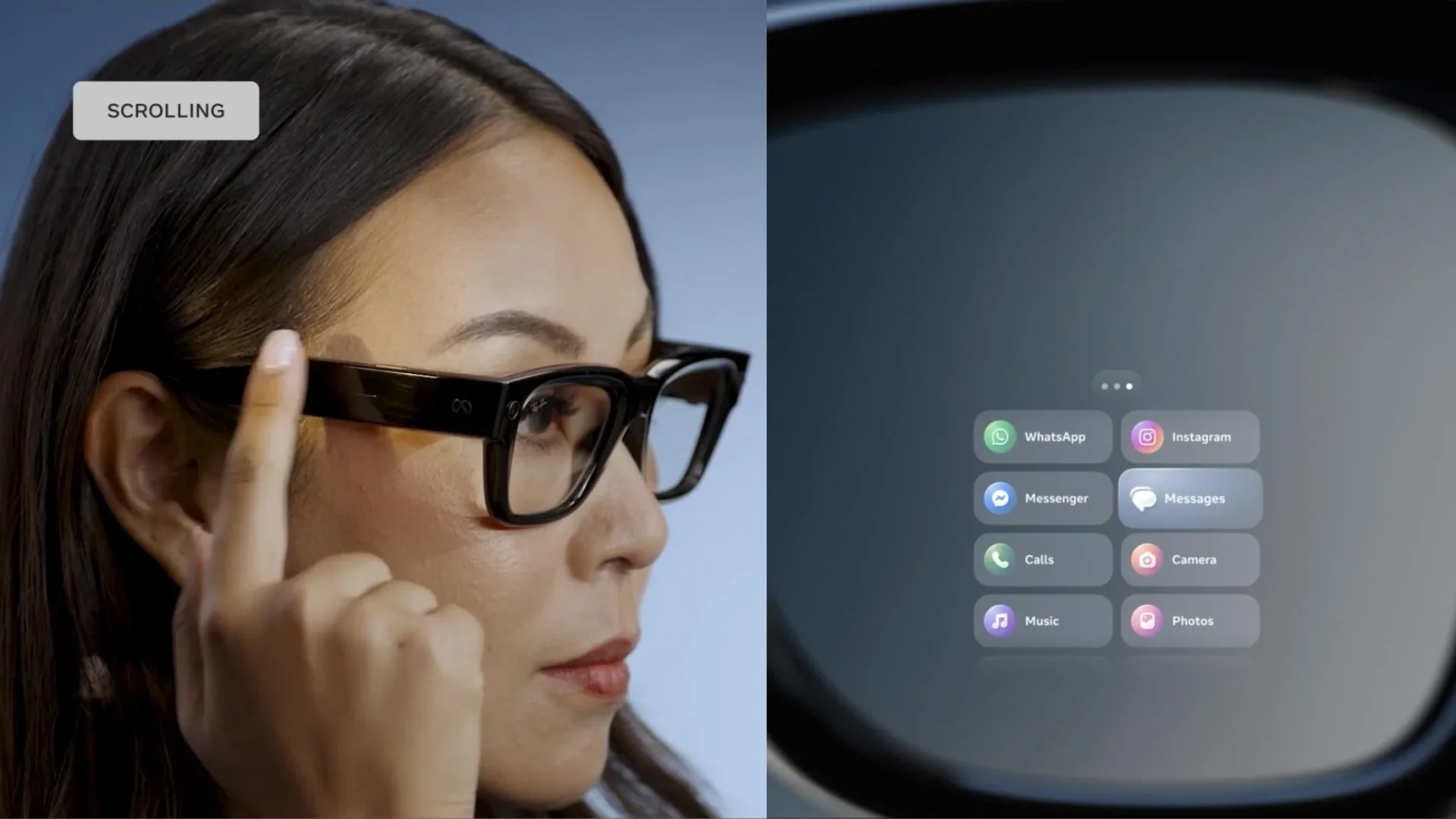 meta ray ban display glasses can message calls music whatsapp instagram maps