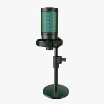 porodo gaming professional rgb condenser microphone with extension stand