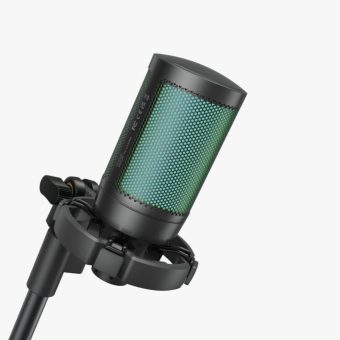 porodo gaming professional rgb condenser microphone with extension stand