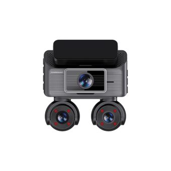 powerology sentra dash camera with 3 lenses and rear camera