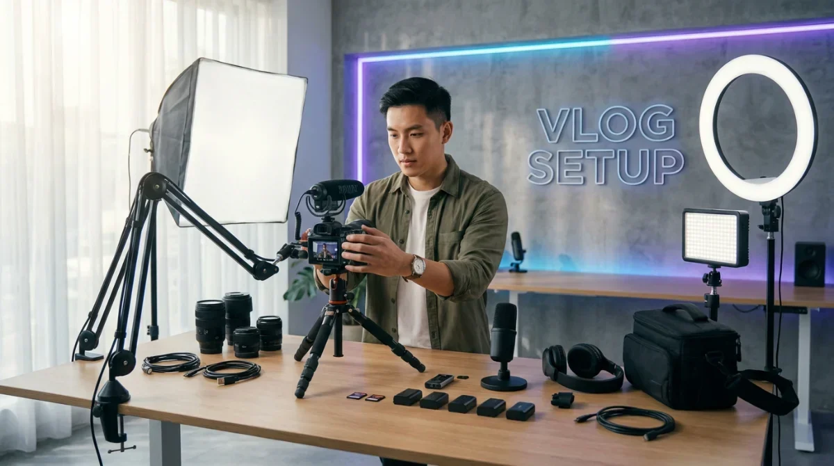 camera gear lenses and studio setup to creator and influencer