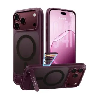 torras ostand l1 guardian case for iphone 17 pro & max purple, 17 pro