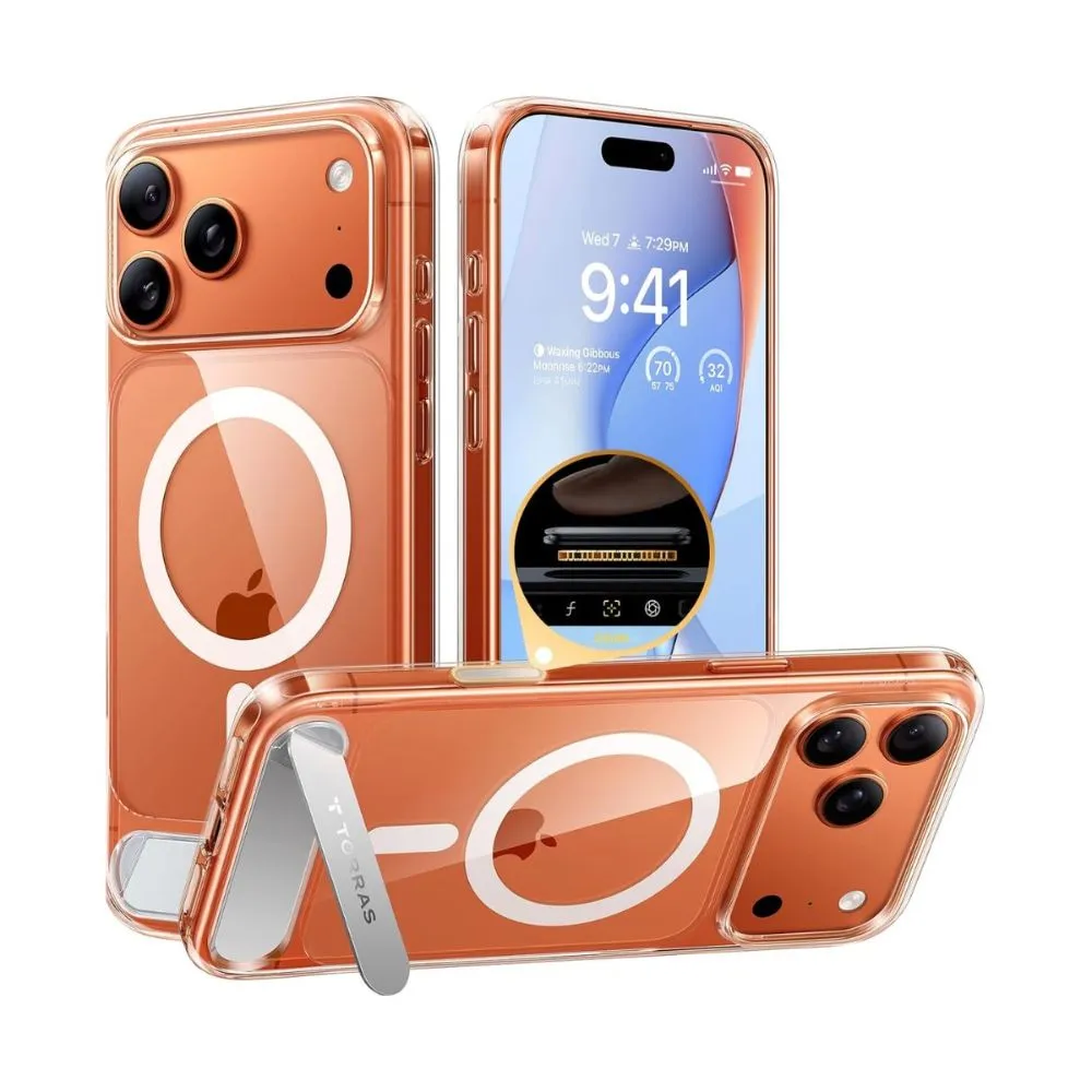 torras ostand l1 guardian case for iphone 17 pro & max purple, 17 pro